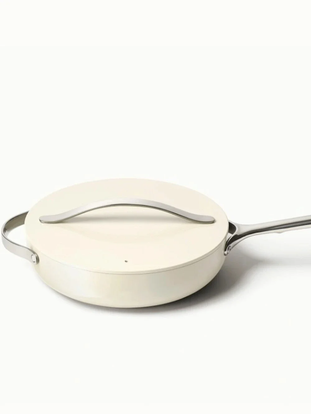 Caraway 4.5QT Nonstick Ceramic Saute Pan w/Lid- Cream